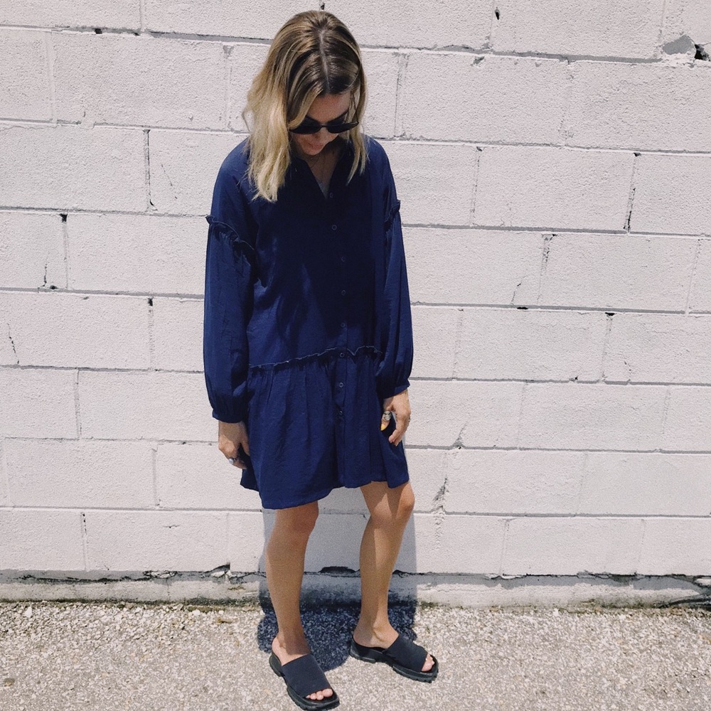 Free People Peplum Swing Dress